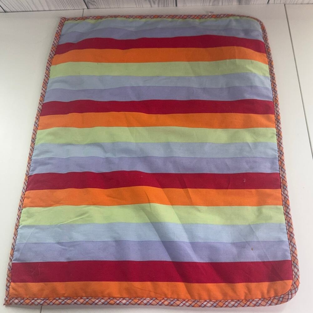 American Girl Doll Bitty Baby Twins Trundle Bed Bedding Striped Quilt Blanket